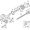 Shimano V-Achse, Konus, linke Nabe, Dyna-Rollenbremsnabe, M9 x 11,94