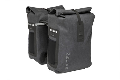 Neu Looxs Varo Doppel-Fahrradtasche - wasserdicht - grau