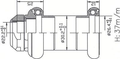 Tecora e steuersatz1 zoll gewinde cartr alu 26.4 taper silber