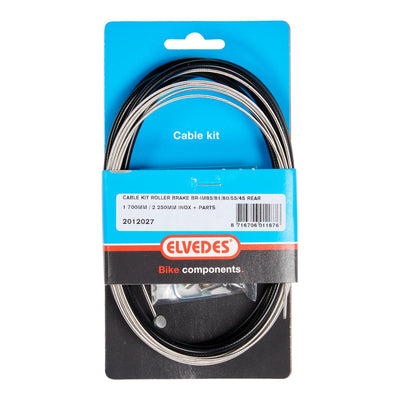 ELVEDES Rollerbrake Kabelsatz BR-IM85 81 55 45 1700mm 2250mm Edelstahl schwarz (auf Karte)