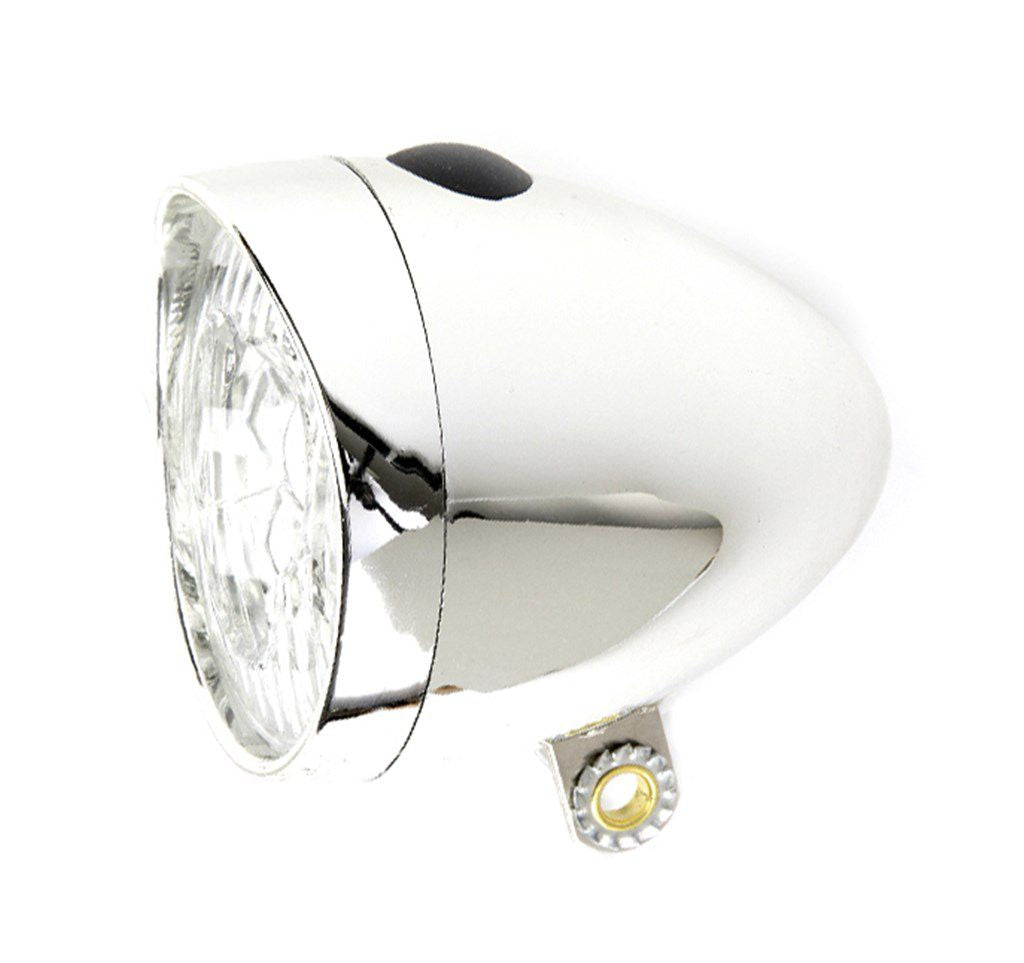 Buzaglo ikzilight Scheinwerfer Retro Chrom 3 LED + Batterien-Bulk