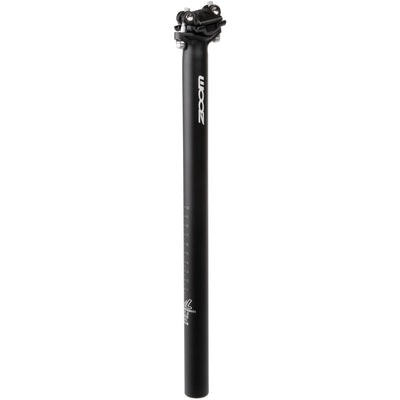 Messinggelagerte Zoom-Sattelstütze ATB 27,2 Alu. schwarz 400mm.