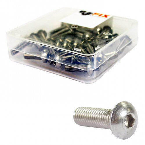 Bofix Allenbout M6x10 Edelstahl Bolkop (25st)
