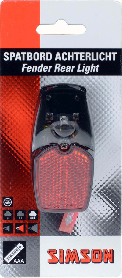Simson Flügelrücklicht LED inkl. Batterien auf Karte