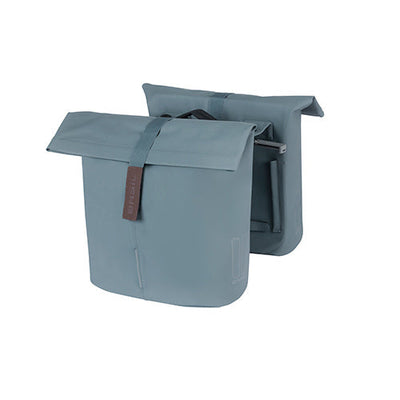 Basilikum Tas City Double Mik Vegan Leder | Graphitblau