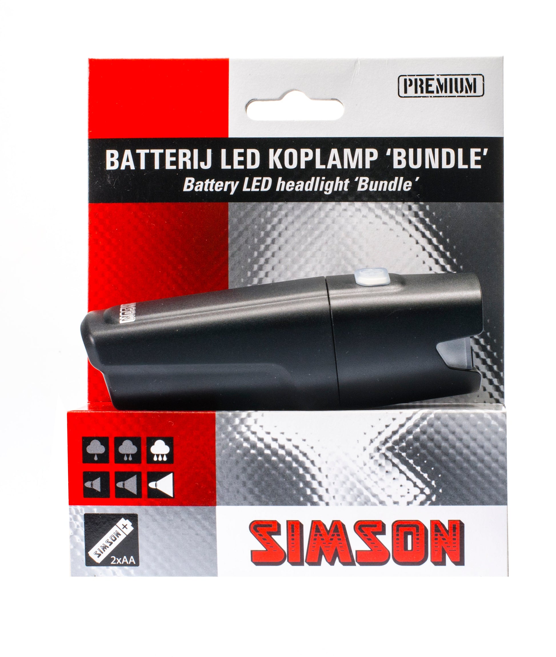 Simson Scheinwerfer Bundle Batterie 25 lux Lenkerbogen