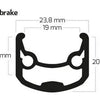 Ryde b.v. Felge 28' - 14 andra30 28'-622 Aluminium schwarz CNC