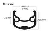 Ryde b.v. Felge 28' - 14 andra30 28'-622 Aluminium schwarz CNC - afbeelding 2