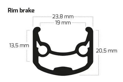 Ryde b.v. Felge 28' - 14 andra30 28'-622 Aluminium schwarz CNC