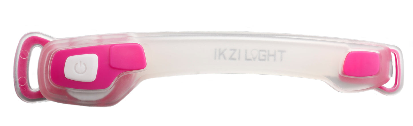 Buzaglo Ikzilight Armband gestreift 2 x LED rosa