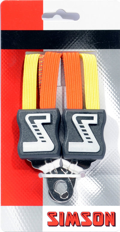Simson Blister 021347 Schnellspanngurt kurz, 3 Binder, orange gelb