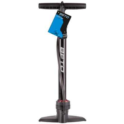 Beto Fahrradpumpe mit Manometerstahl 11 bar schwarz