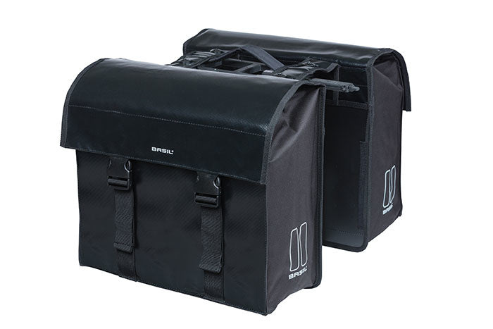 Basilikum Urban Load Doppelfahrradbeutel Mik, wasserdicht, schwarz, 48-53l