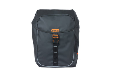 Basil Miles Tarpaulin MIK - Doppelte Fahrradtasche, schwarz, wasserdicht, 34 Liter