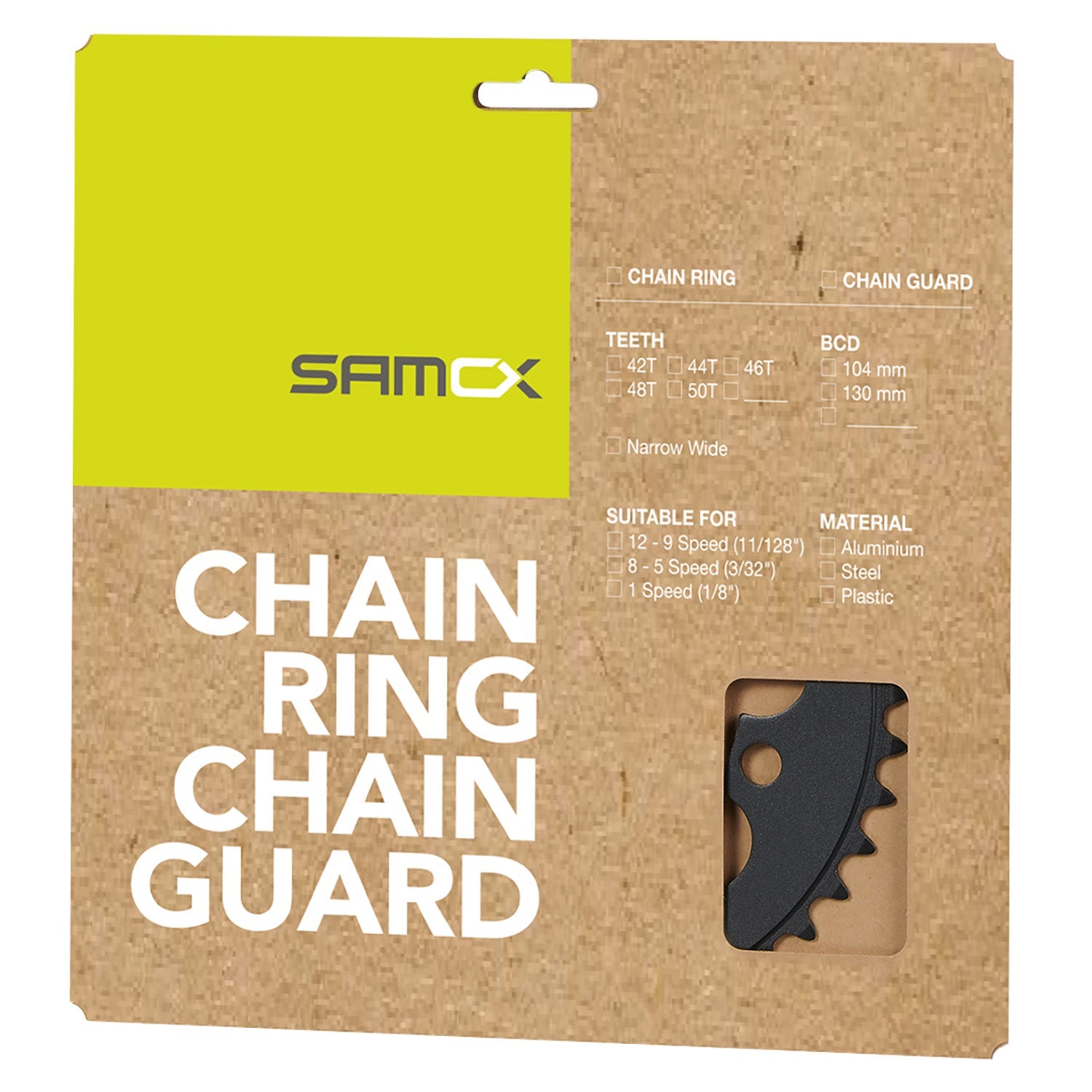 SAMOX PD-R4-A-NW-Kettenblatt 42 Tands 104 mm 3 32-11 128 Schwarz