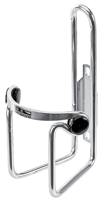 Messing Schlager M-Wave Flaschenhalter Aluminium Silber mit Schutzkappen