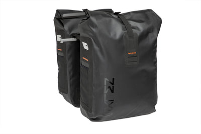 Varo Wasserdichte Doppel-Fahrradtasche Schwarz Grau 40L - MIK