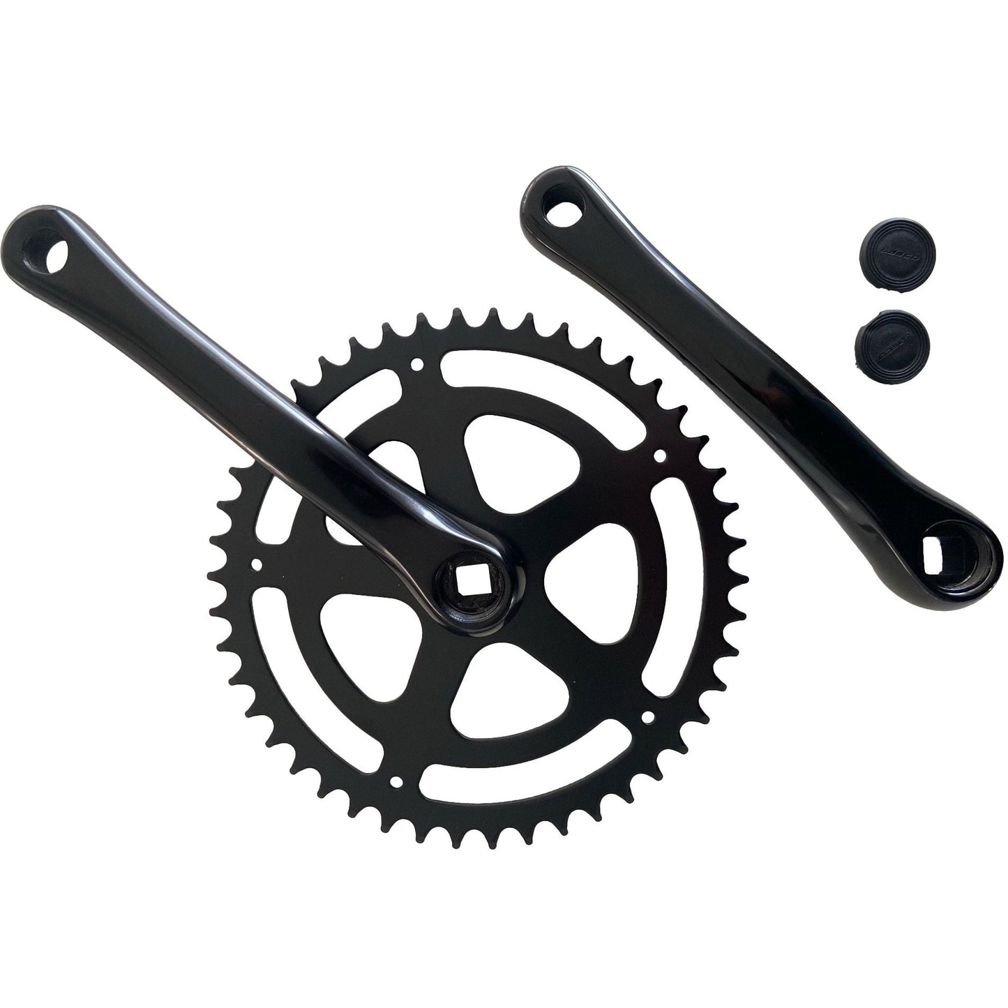 Weißes Etikett Crankkel 46T 170 mm Aluminium Schwarz