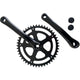 Weißes Etikett Crankkel 46T 170 mm Aluminium Schwarz