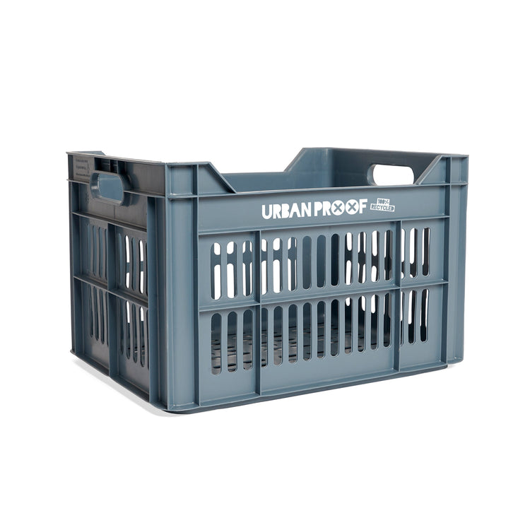 Urban Proof Fahrradkiste recycelter Kunststoff 30L verblasst blau 40x30x25 cm