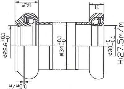 Tecora e steuersatz1 1 8 zoll voraus cartr alu 30.0 taper schwarz