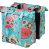 Basilikum Bloom Field Doppelfahrradbeutel - wasserdichtes, recyceltes Haustier - 28-35L - Himmelblau