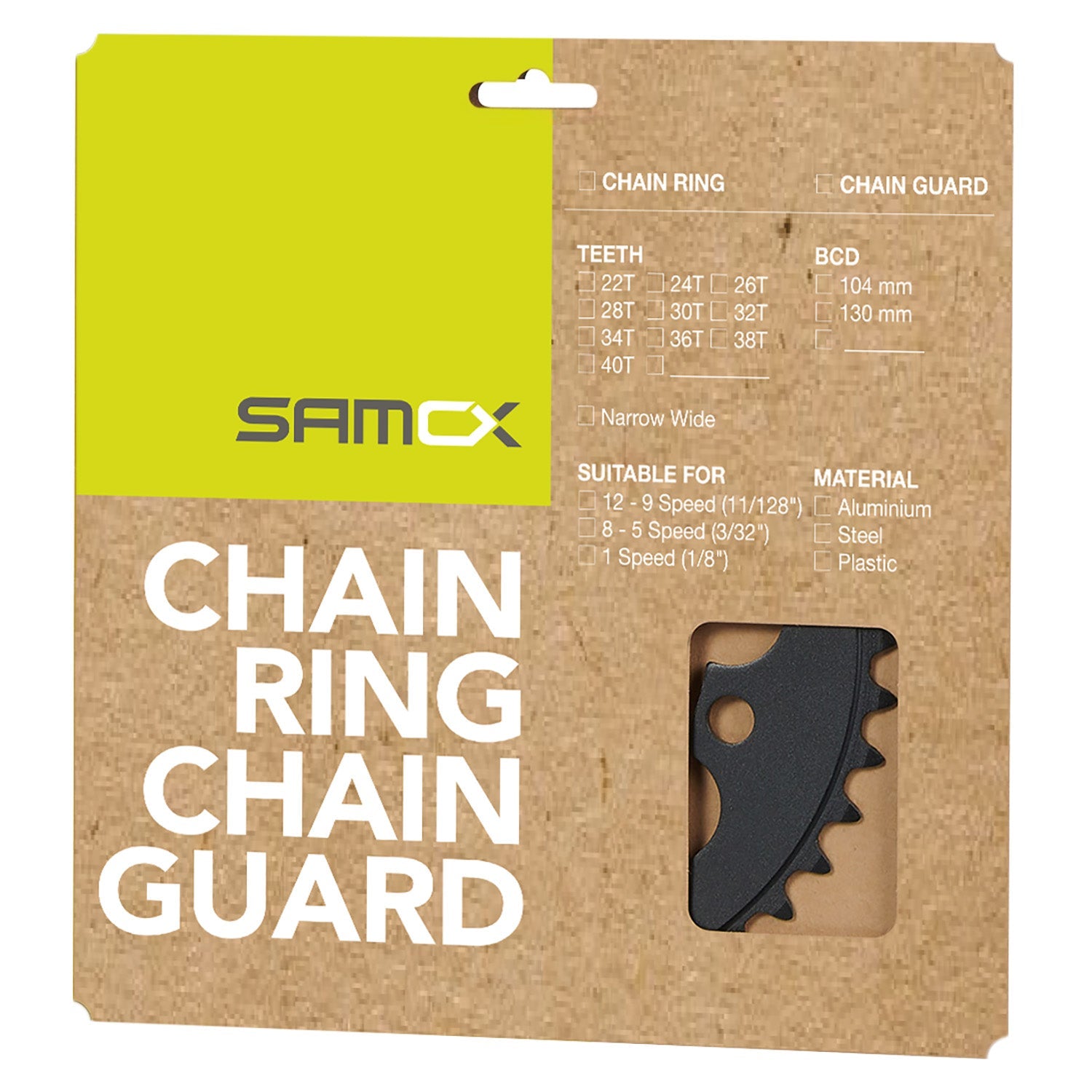 SAMOX PD-R4-S-Kettenblatt 40T 104 mm 3 32-11 128 Stahlschwarz