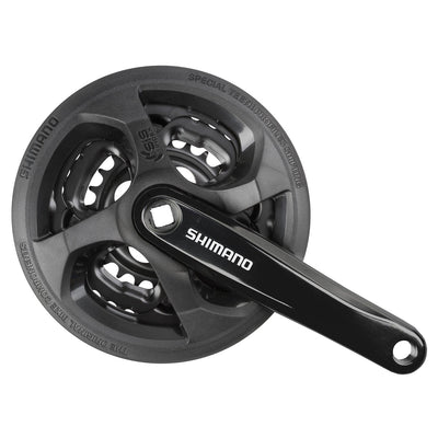 Messinglager Shimano FC-TY301 Tourney Ritzelsatz 6 7 8 spd. 170mm. 42 34 24 schwarz (-6 mm tief)