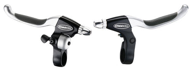 TEKTRO CL530TS+CL533RT Rollerbrake Bremsgriffset 4-Finger schwarz satiniert mit Klingel (Pendelverpackung)