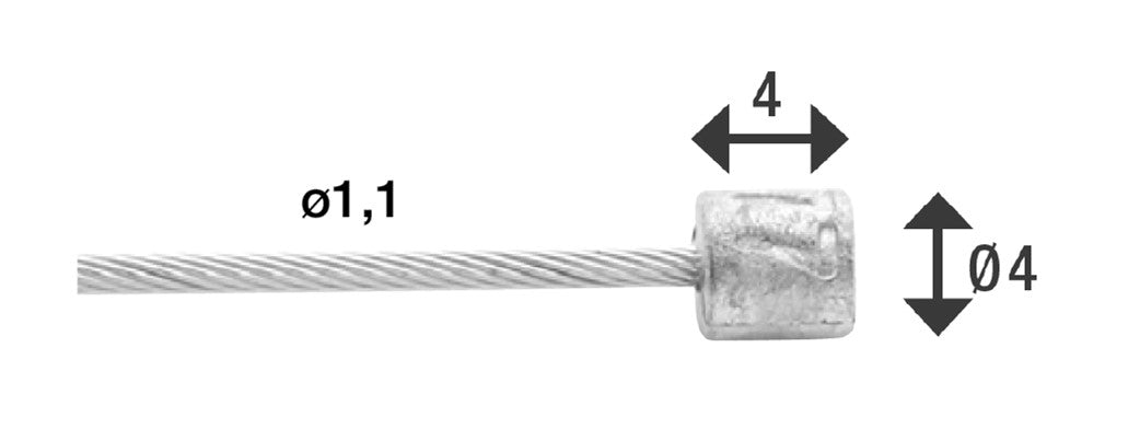 Elvedes Shifting Innenzug 3000mm Edelstahl Ø1.1mm SRAM Nippel (auf Karte)