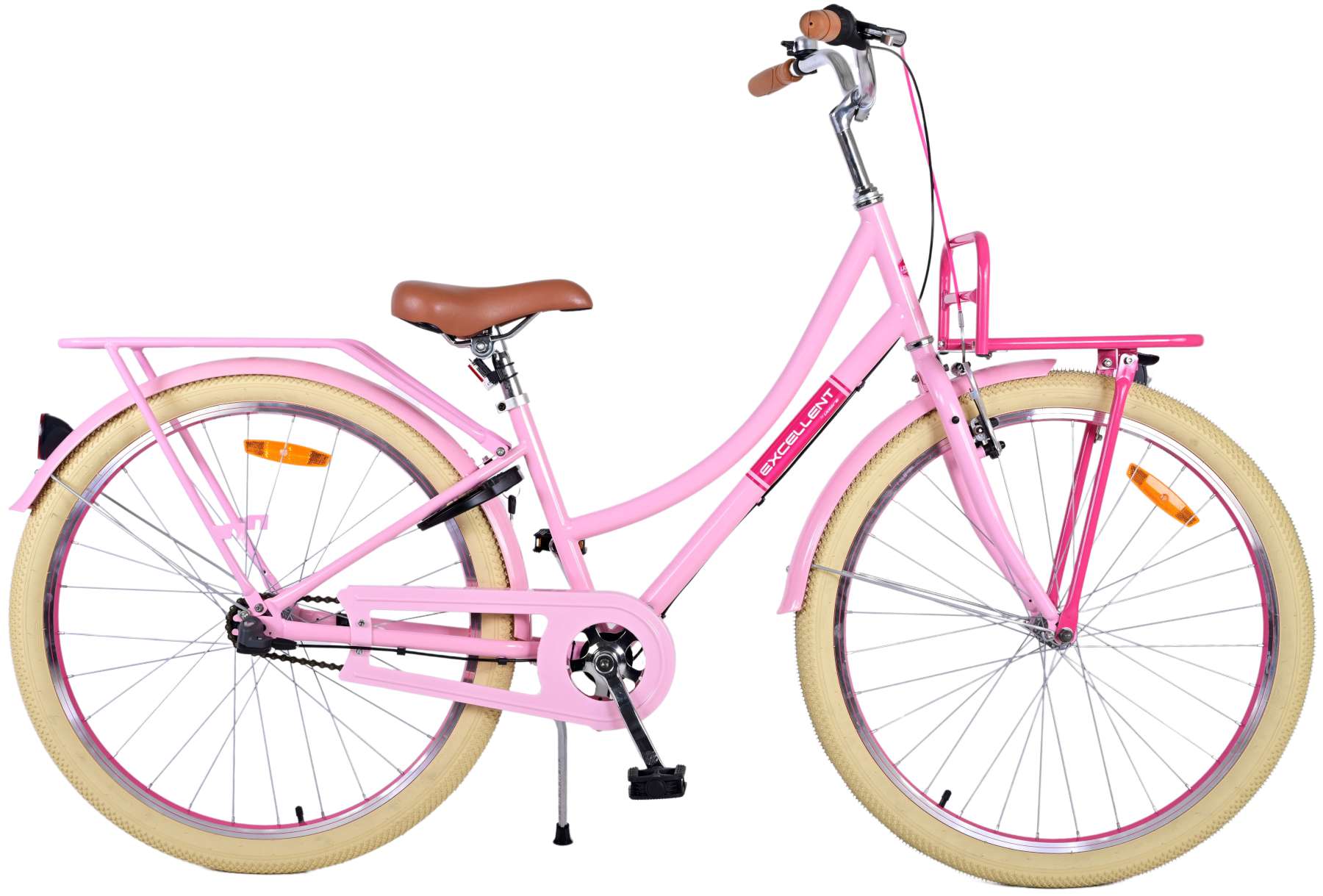 Volare Exzellente Kinderfahrrad - Mädchen - 26 Zoll - Pink - 3 Zahnräder