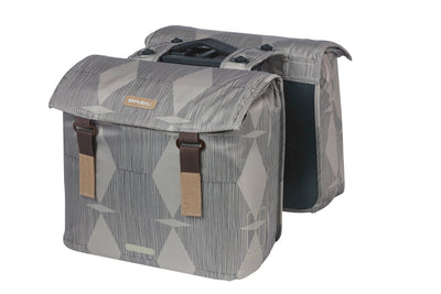 Basilikum-Eleganz-Doppelfahrradbeutel, recyceltes Haustier, Wasserschur, Mik, Schwarz, 40-49l