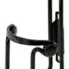 Messing Schlager m-Wave Flaschenhalter Aluminium schwarz mit Schutzkappen