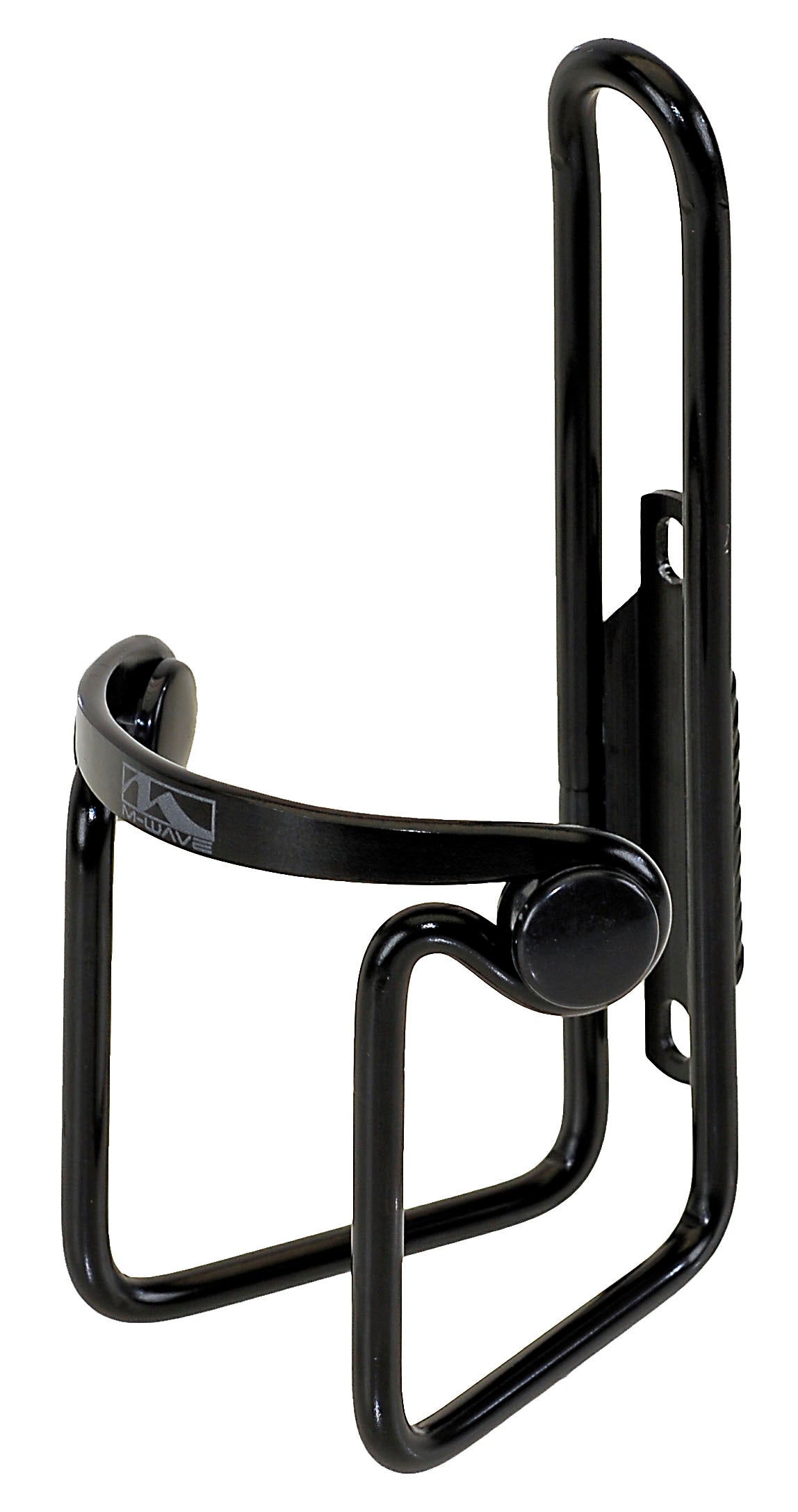 Messing Schlager m-Wave Flaschenhalter Aluminium schwarz mit Schutzkappen