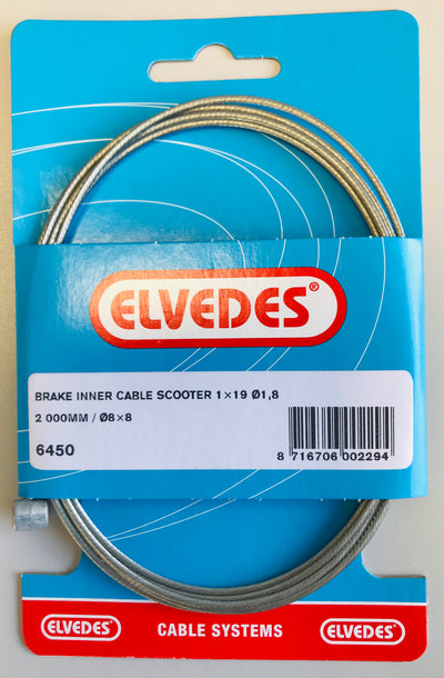 Elvedes Cable Systems BV Elvedes 6450 Innenkabel Scooter 1 x 19 ø1,8 2000 mm. ø8x8