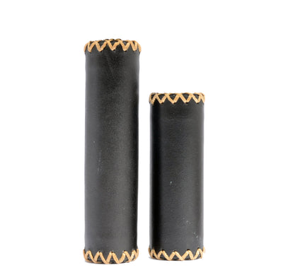 Simson Leder Griffe - Schwarz, Authentischer Look, Optimaler Komfort, Geeignet für Grip Shift Gear