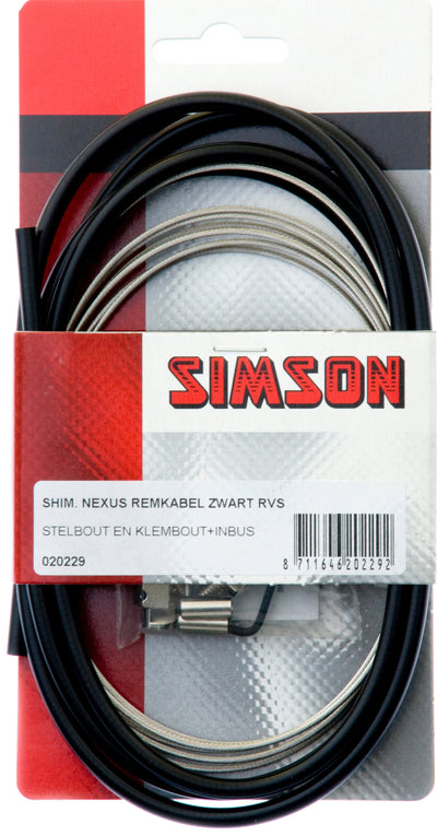 Bremszugsatz Nexus Rollerbrake 1600 2250 mm schwarz silber