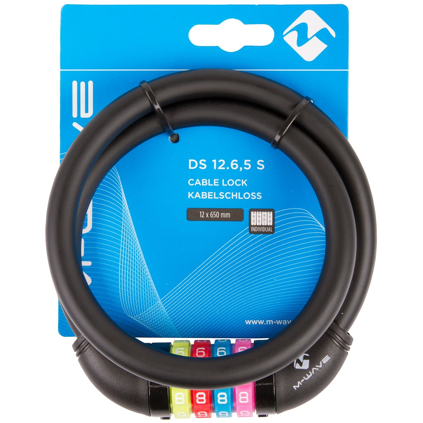 M-Wave M-Wave Number Kabelschloss Silikon Schwarz 65cm12mm