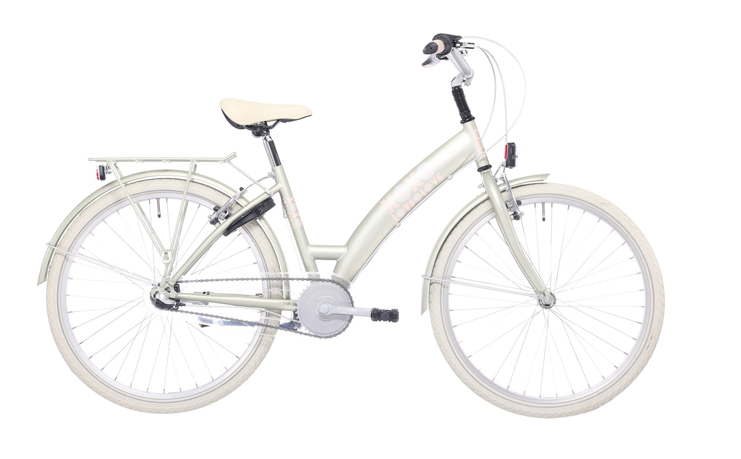 Bikefun Kinderfahrrad Lots of Love 24 Zoll mit Nexus 3-Gang-Bremsnabe – Desert Sage