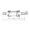 Tretlager Shimano JIS 113.5 31 mm Silber