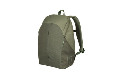 Basil B-Safe Commuter Nordlicht – Moderner Fahrradrucksack für Elektrofahrräder – 18L – Grün – Unisex – Mit LED-Beleuchtung