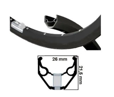 Ryde b.v. Felge 28' - 14 622 ZAC421 Aluminium Disc schwarz