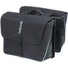 Basilikum Doppelfahrradbeutel, Wasser -Repellent, 35L, Schwarz.