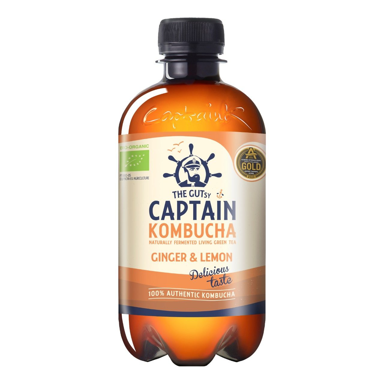 The Mutty Captain Kombucha Ingwer Zitrone Bio (12x 400ml) (Kugel)