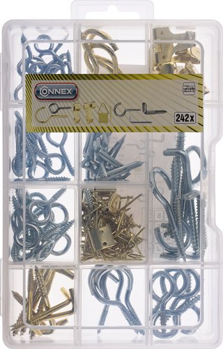 Connex-Sortiment Haken und Ösen 242 Stück – dp8500110