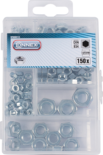 Connex-Sortiment an Sechskantmuttern 150 Stück – dp8500112