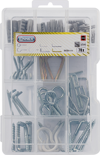 Connex-Sortiment Schraubhakenstecker 78 Stück - dp8500123