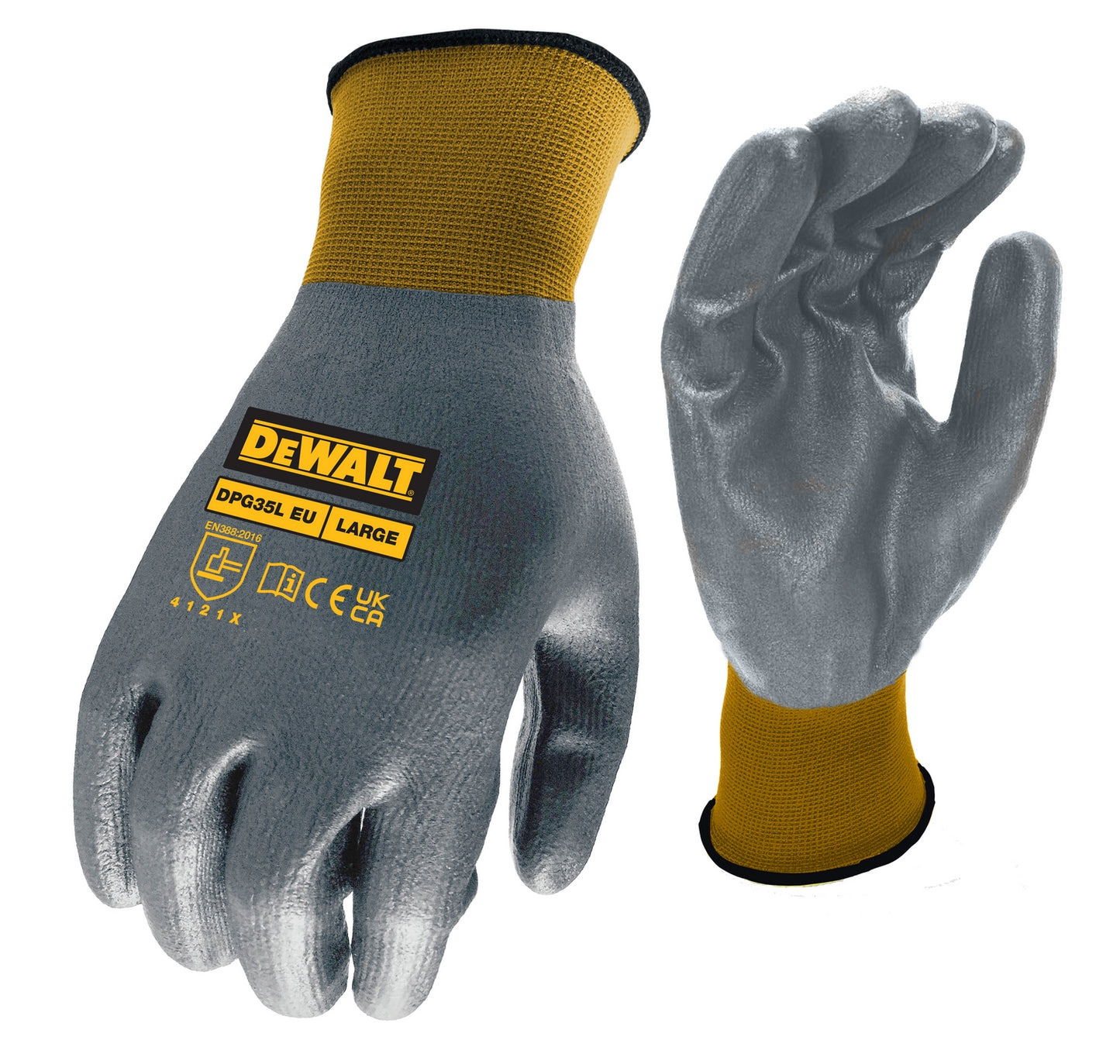 Dewalt 15ga Nitrilhandschuh | schwarzes Nylon | Größe l - dpg35leu