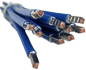 Draht 6qmm flexibel 35cm blau - 4000525