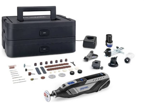 Dremel 8250-5 65 Platinum 12V Akku-Multitool-Set | inkl. 2 Ah Akku + Ladegerät | im Fall - f0138250jf